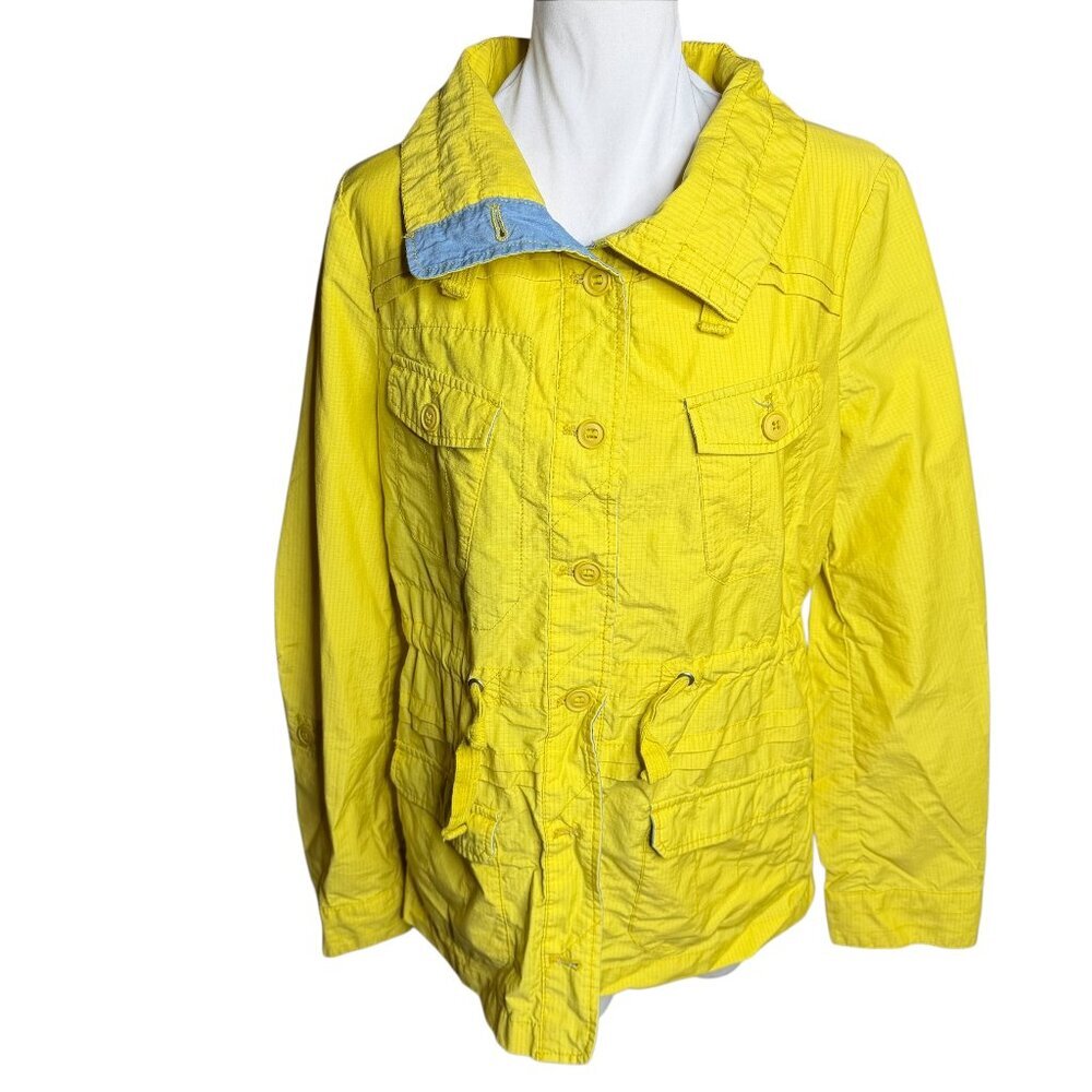 Anthro Daughters of the Liberation yellow anorak utility jacket 10